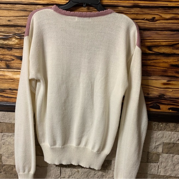 Vintage Rose Mauve Embellished
Sweater 80's 90's That's Me Brand Medium - Picture 2 of 6